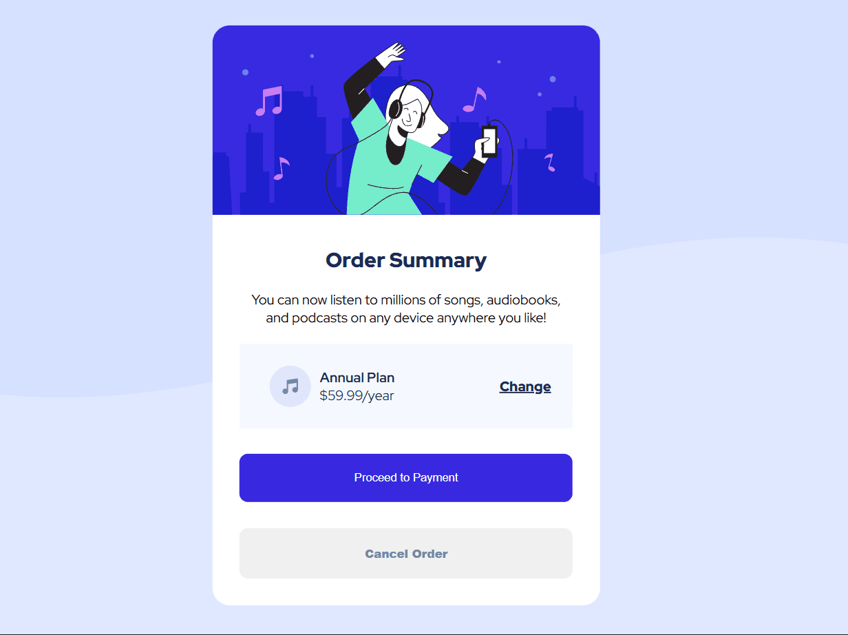 Order Summary Card
