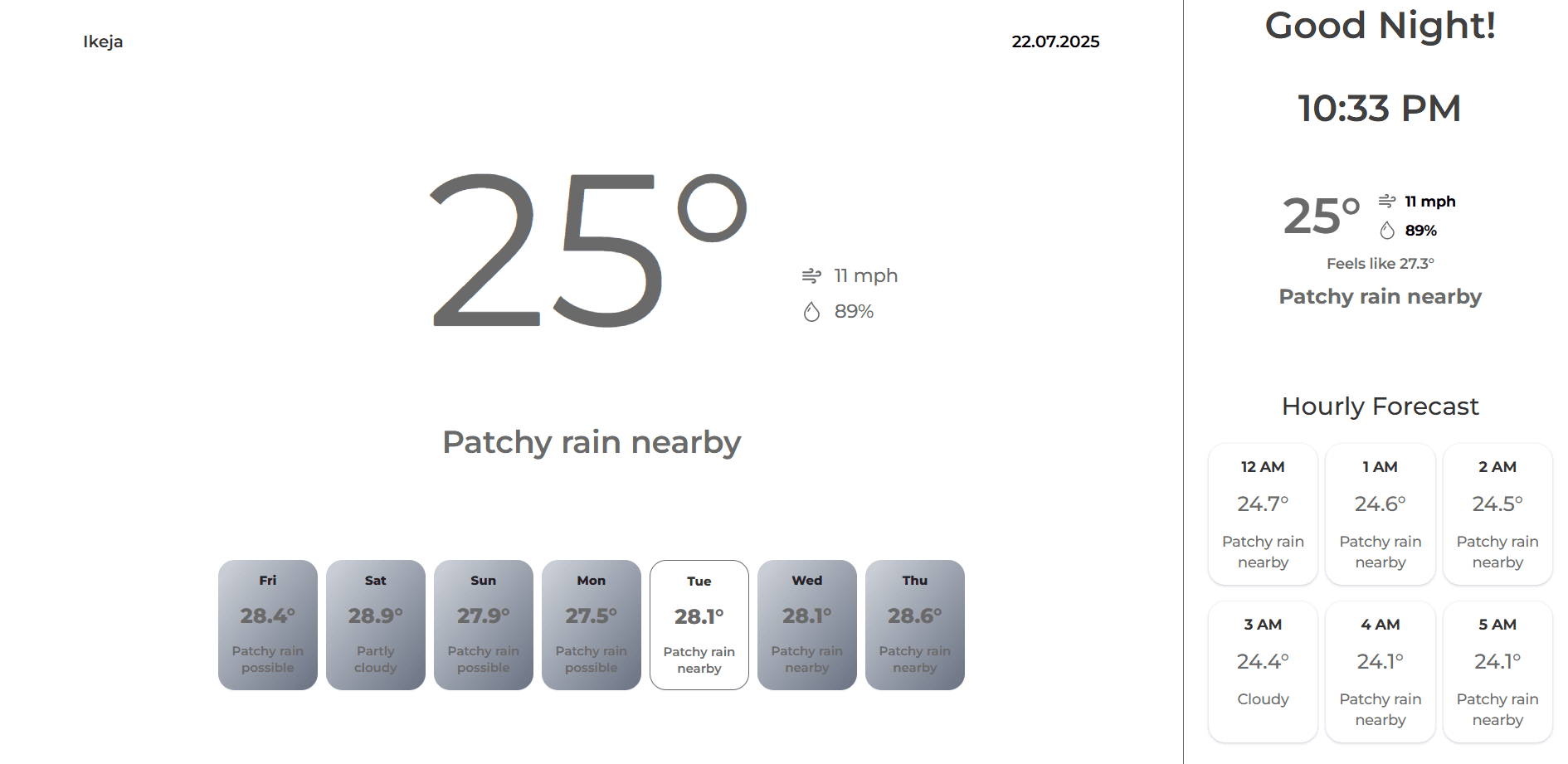 Real-Time Weather Dashboard